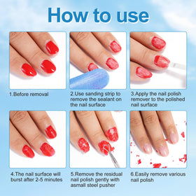 NIFEISHI Gel Nail Polish Remover 15ml with paper towel