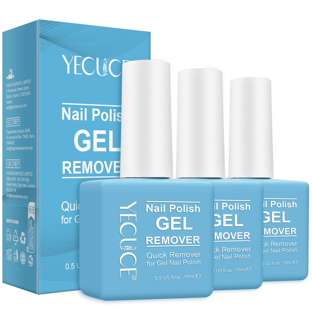 NIFEISHI Gel Polish Remover 3-piece set packaging