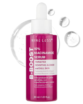NINELESS B-support 10% Niacinamide Serum front view with packaging
