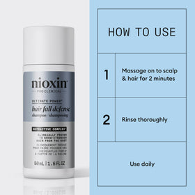 Nioxin Age Defense Shampoo 59g with ingredients listed