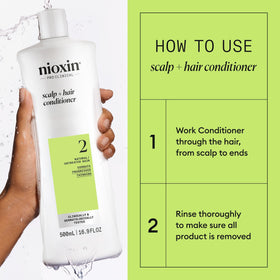 NIOXIN conditioner application on hair