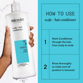 NIOXIN conditioner application on hair