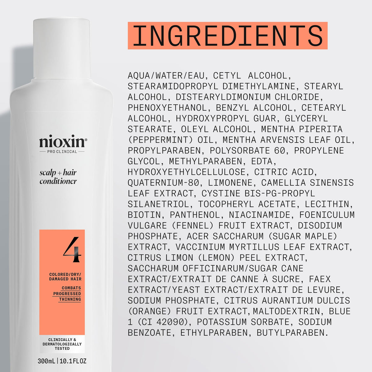Nioxin conditioner with other hair care products