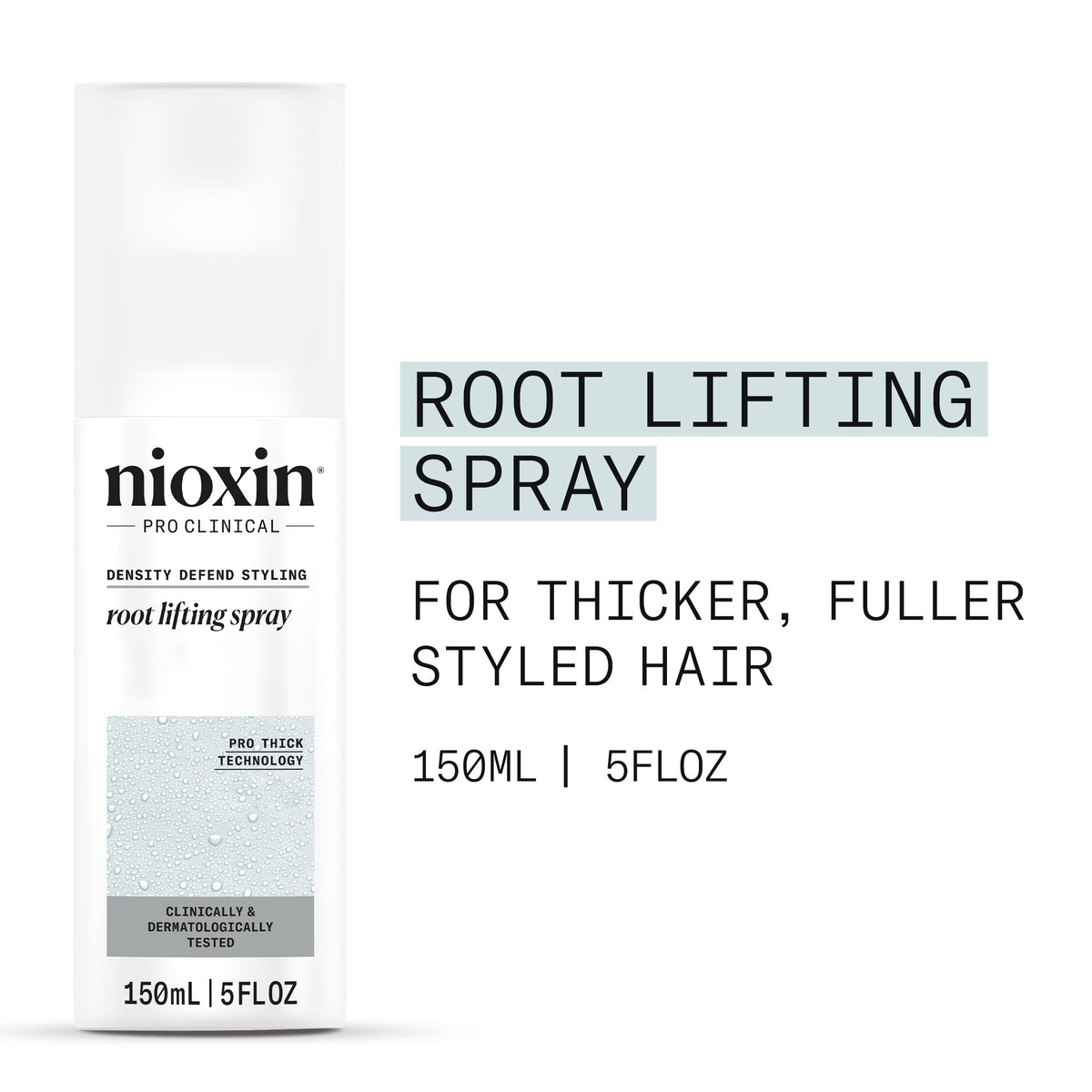 NIOXIN Density Defend Hair Thickening Spray 190g application demonstration