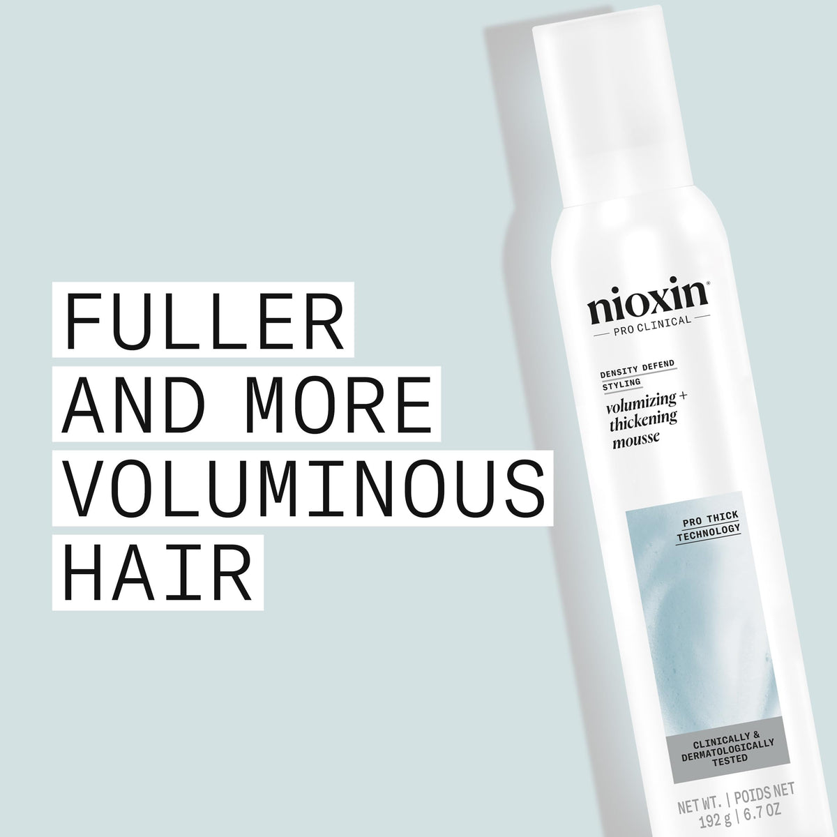 NIOXIN Density Defend Mousse application on hair