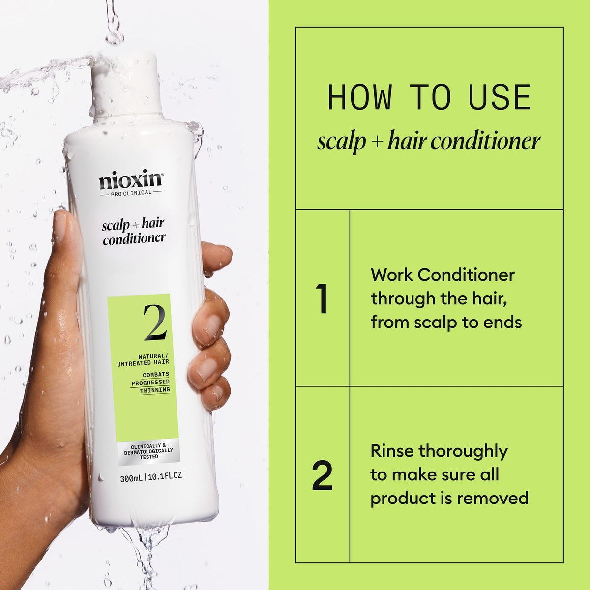 Nioxin Scalp Care Conditioner in bathroom setting