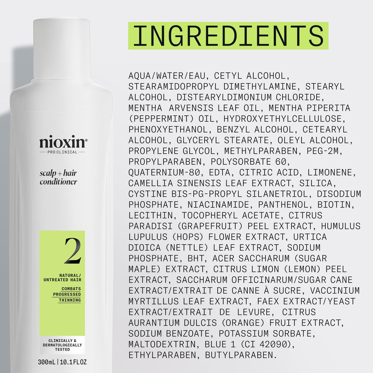Nioxin Scalp Care Conditioner with hair care products