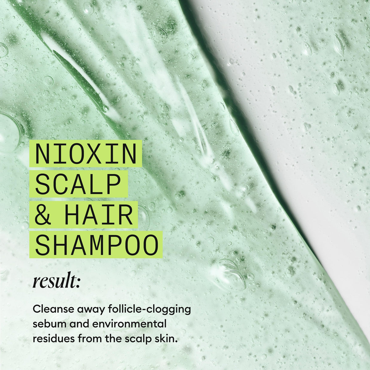 NIOXIN Shampoo lathering on hair