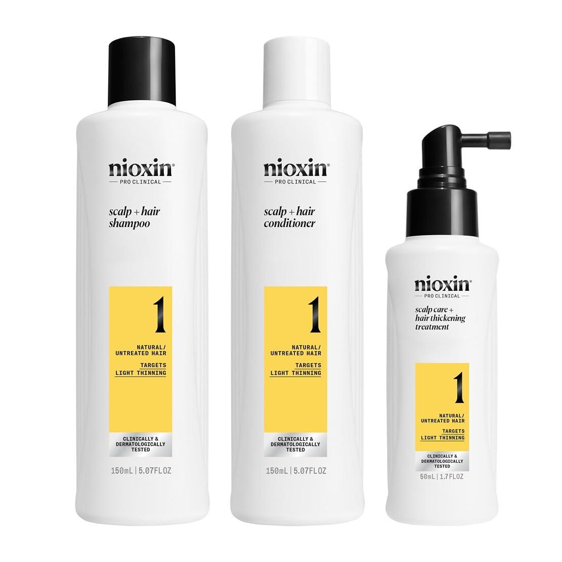 NIOXIN System 1 Hair Care Kit front view with three products