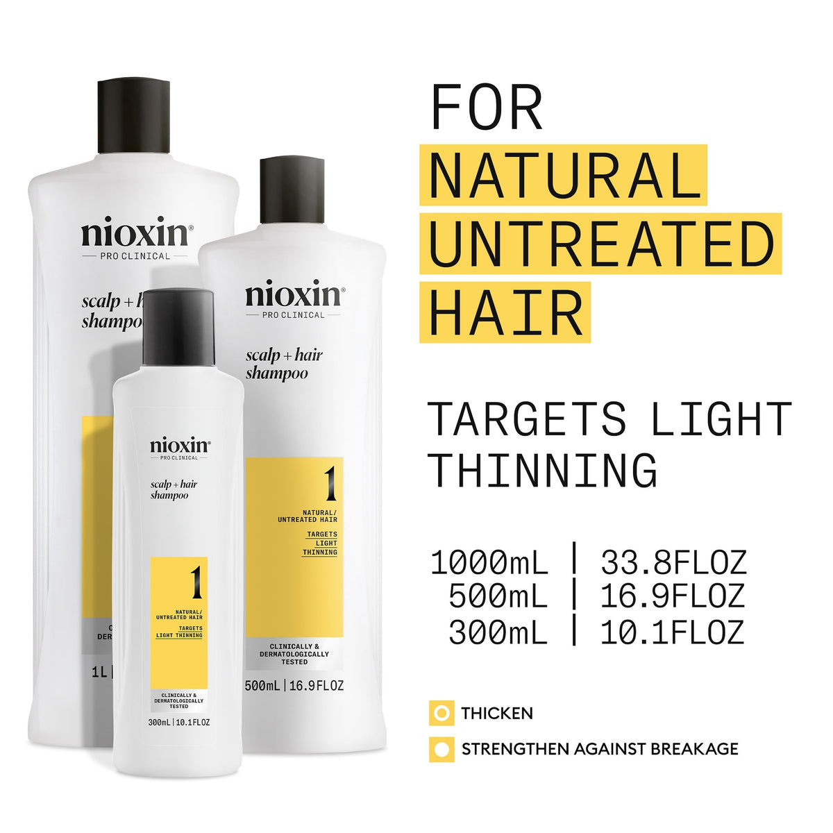 NIOXIN System 1 Thickening Shampoo 1111g side view