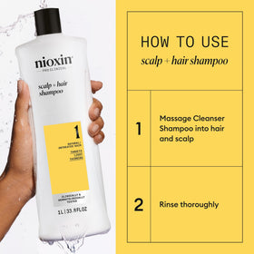 NIOXIN System 1 Thickening Shampoo 1111g with conditioner and