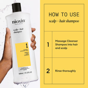 NIOXIN System 1 Thickening Shampoo 558g lifestyle scene