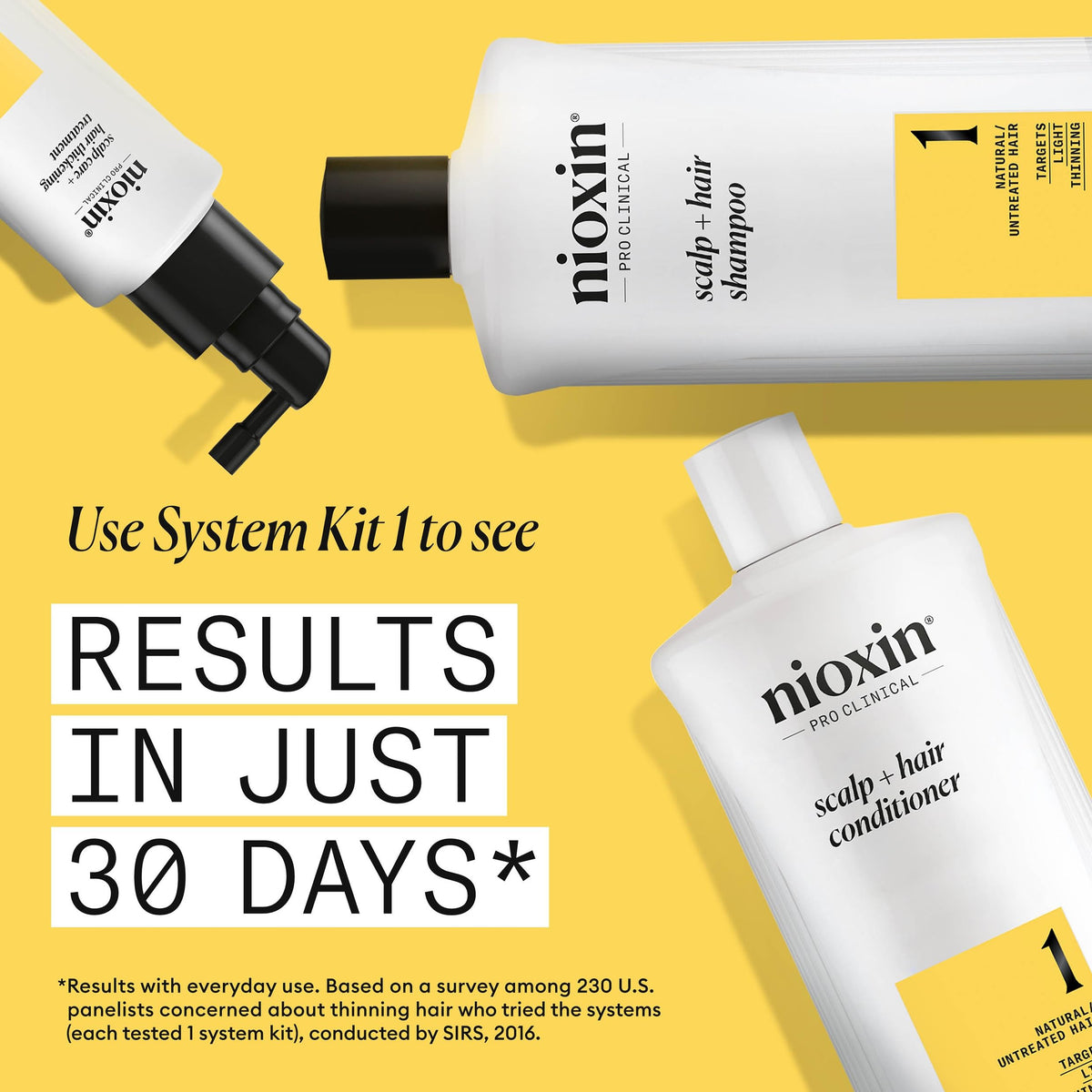 NIOXIN System 1 Thickening Shampoo 558g with lather