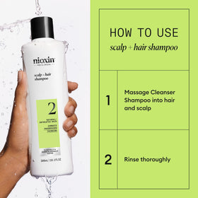 Nioxin System 2 Shampoo 349g with lathering action