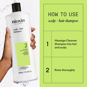 NIOXIN System 2 Shampoo lathering on hair