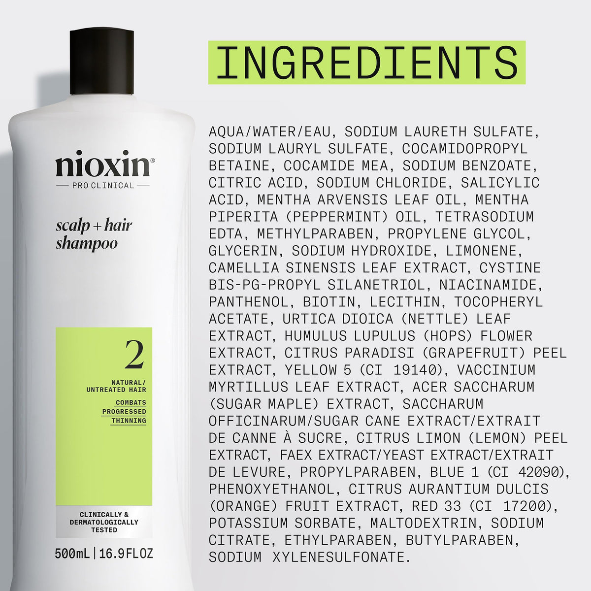NIOXIN System 2 Shampoo with other NIOXIN products