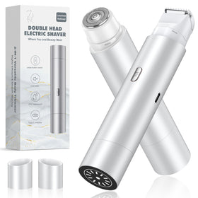 NIPOO Bikini Trimmer for Women, silver grey front view