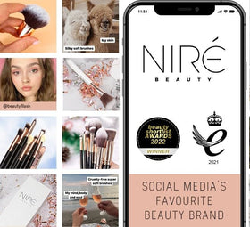 Niré makeup brush set including foundation and eyeshadow brushes