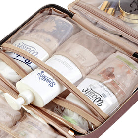 NISHEL Travel Toiletry Bag compacted for storage