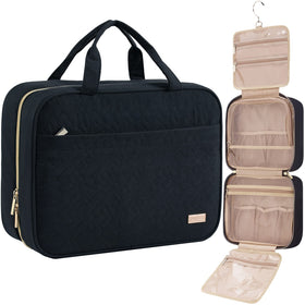 NISHEL Travel Toiletry Bag front view showing compartments
