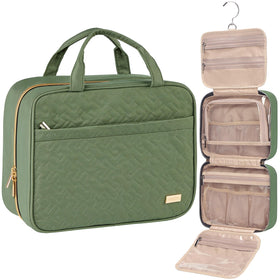 NISHEL Travel Toiletry Bag front view showing compartments