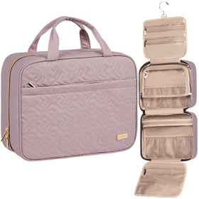 NISHEL Travel Toiletry Bag front view with compartments