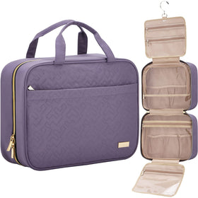 NISHEL Travel Toiletry Bag front view with compartments