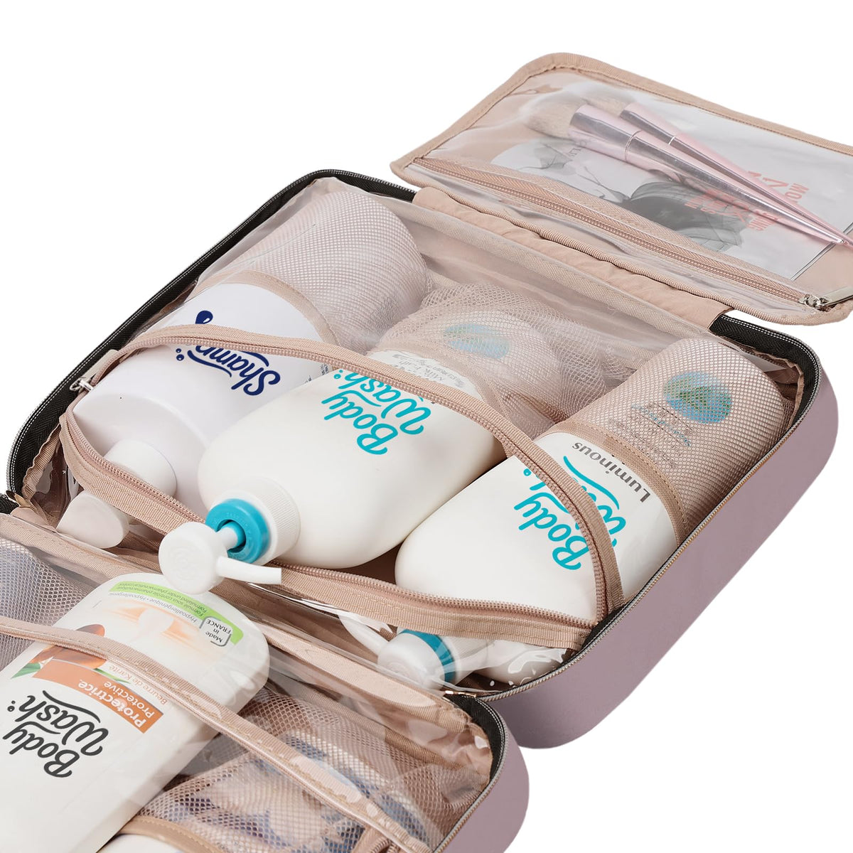 NISHEL Travel Toiletry Bag in a travel setting
