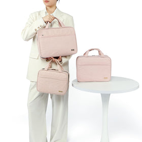 NISHEL Travel Toiletry Bag packed with cosmetics