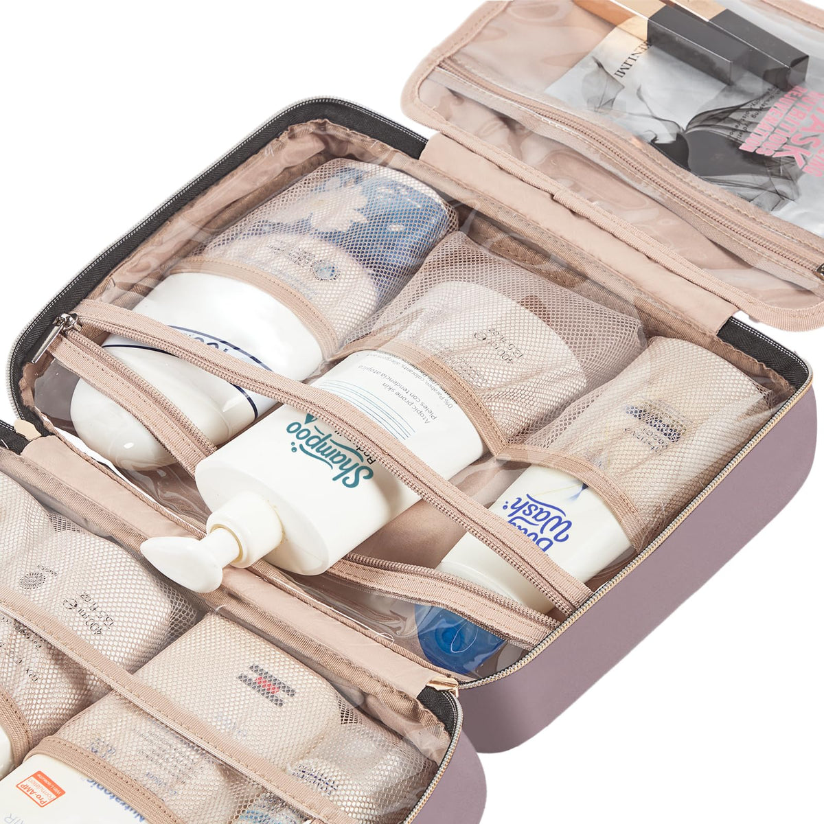 NISHEL Travel Toiletry Bag quick-access front pocket