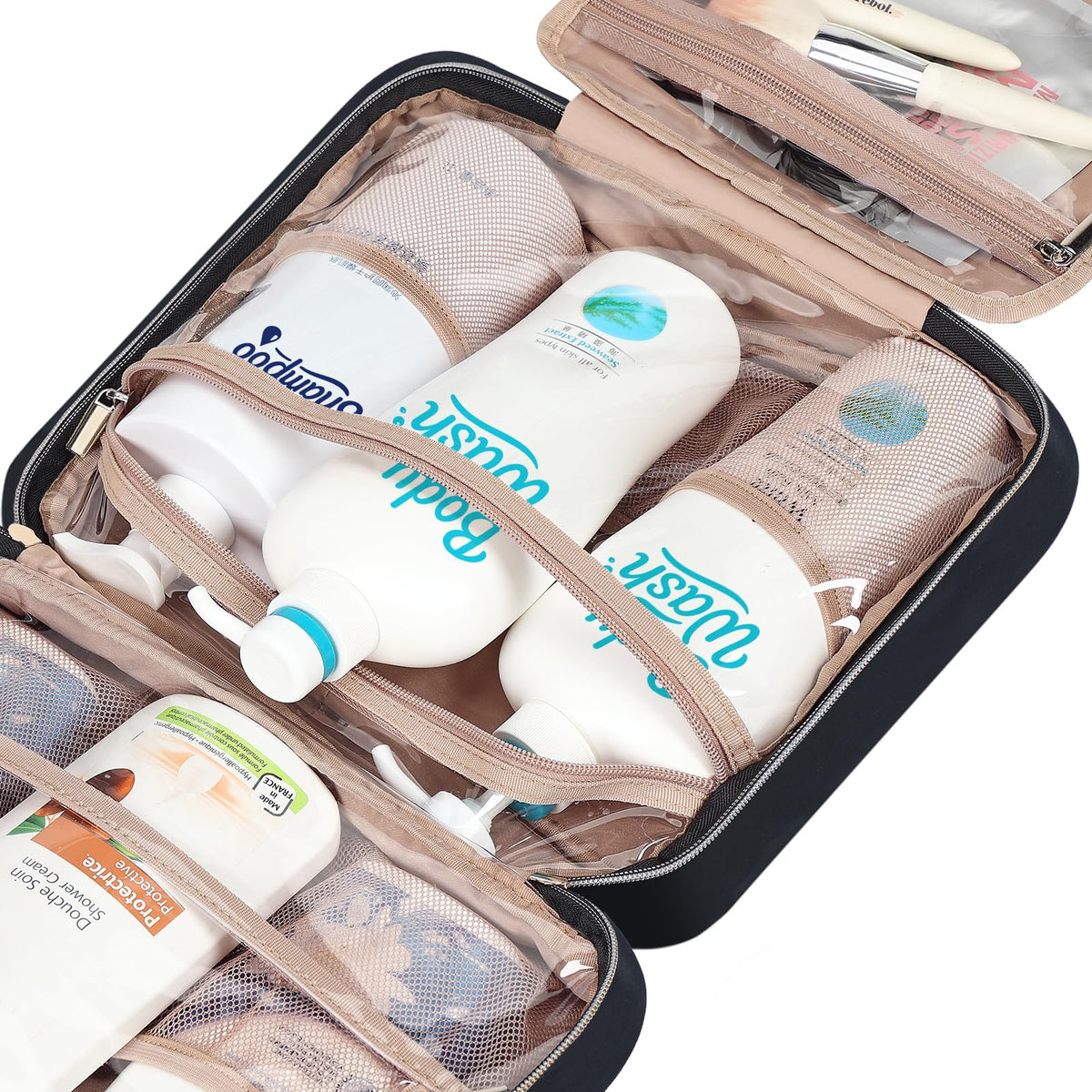 NISHEL Travel Toiletry Bag quick-access front pocket