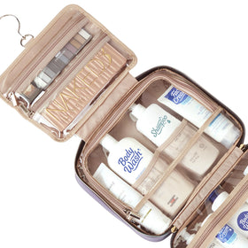 NISHEL Travel Toiletry Bag side view with zipper