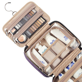 NISHEL Travel Toiletry Bag side view with zipper