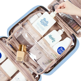 NISHEL Travel Toiletry Bag with transparent window