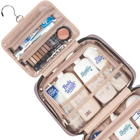 NISHEL Travel Toiletry Bag with transparent window for easy access