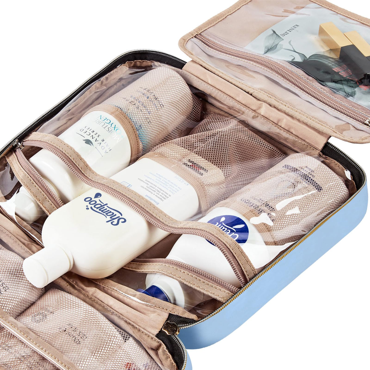 NISHEL Travel Toiletry Bag with zipper pocket