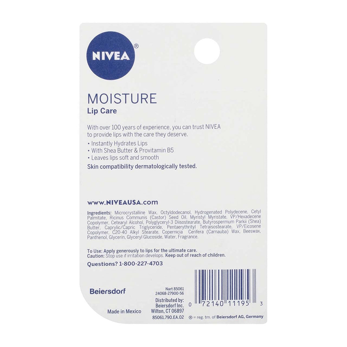 NIVEA A Kiss of Moisture Essential Lip Care with Shea Butter and Jojoba Oil