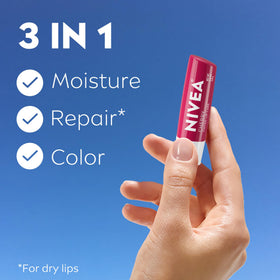 NIVEA Cherry Lip Care lip balm stick close-up