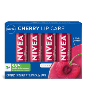 NIVEA Cherry Lip Care tinted lip balm front view