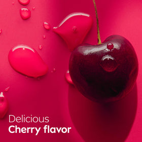 NIVEA Cherry Lip Care with ingredients display