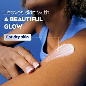 NIVEA Cocoa Butter Body Lotion on bathroom counter