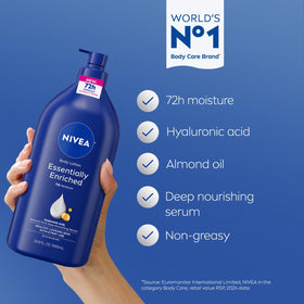 NIVEA Essentially Enriched Body Lotion bottle side view