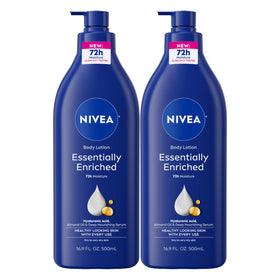 NIVEA Essentially Enriched Body Lotion front view of 16.9 FL OZ bottle