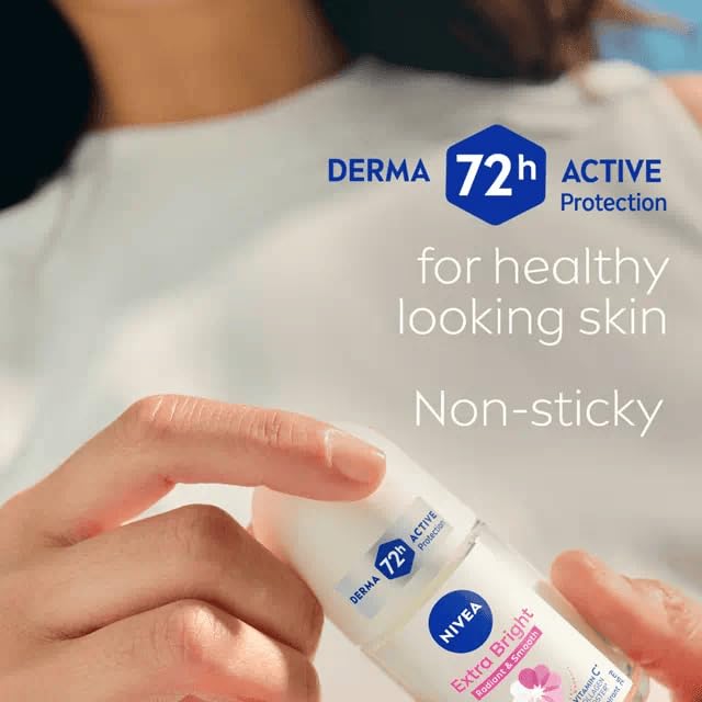 NIVEA Extra Bright Roll-On Deodorant lifestyle scene