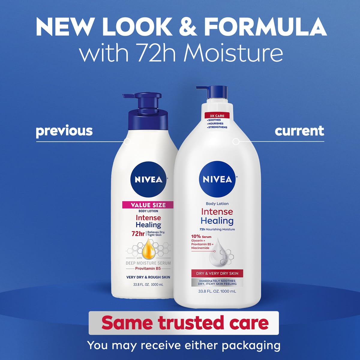 NIVEA Intense Healing Body Lotion pump top view