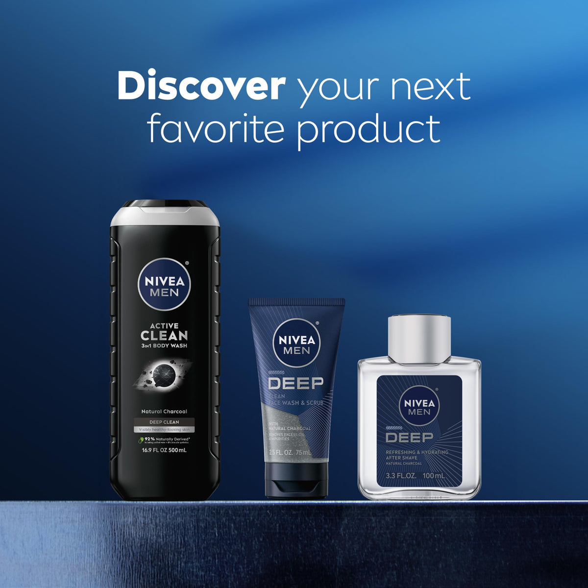 NIVEA MEN Active Clean 3-in-1 Body Wash with Real Madrid logo