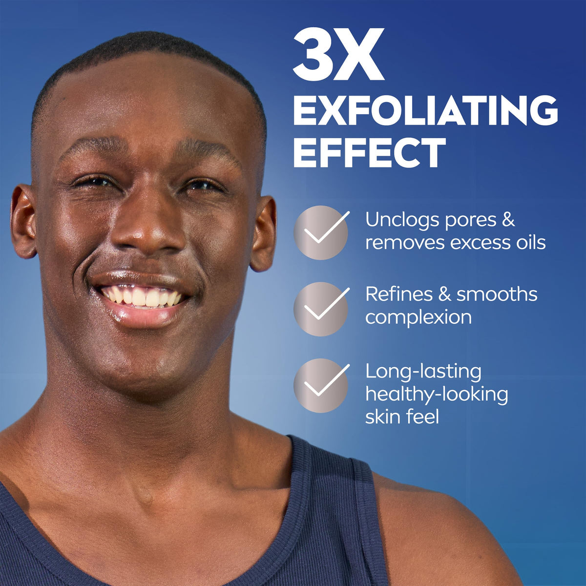 NIVEA MEN Maximum Hydration Face Scrub 3-pack display