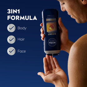 NIVEA MEN support 3-in-1 Body Wash, Citrus Scent, back view