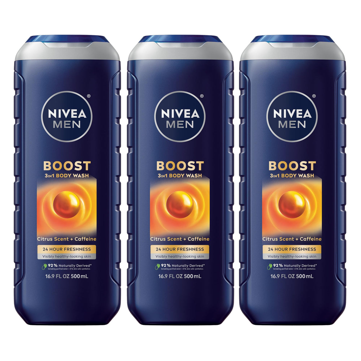 NIVEA MEN support 3-in-1 Body Wash, Citrus Scent, front view