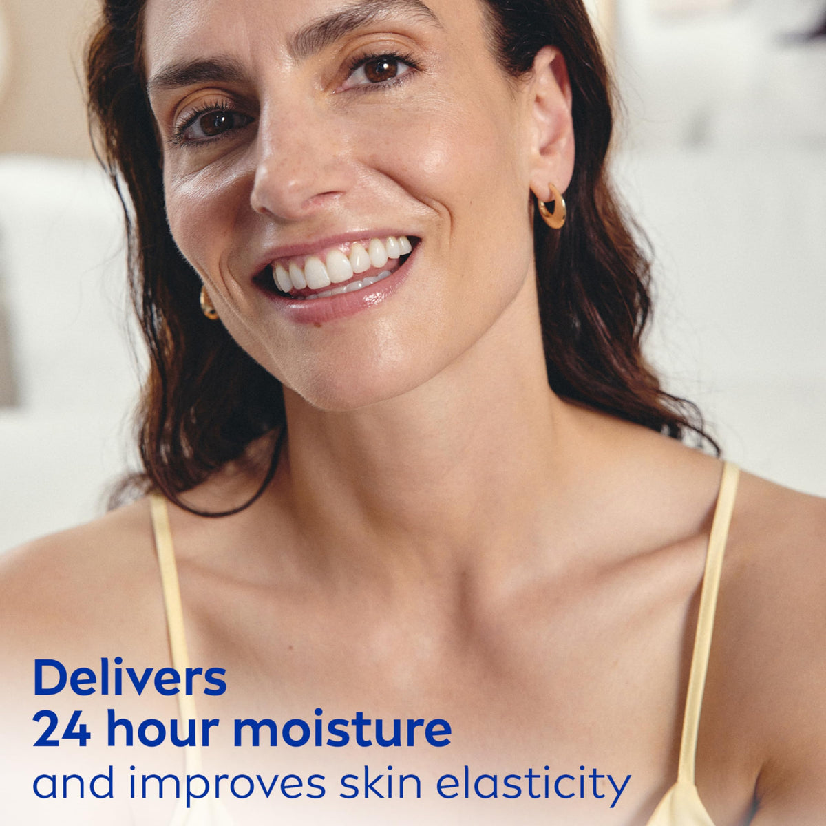 NIVEA Neck and Chest Cream application on neck